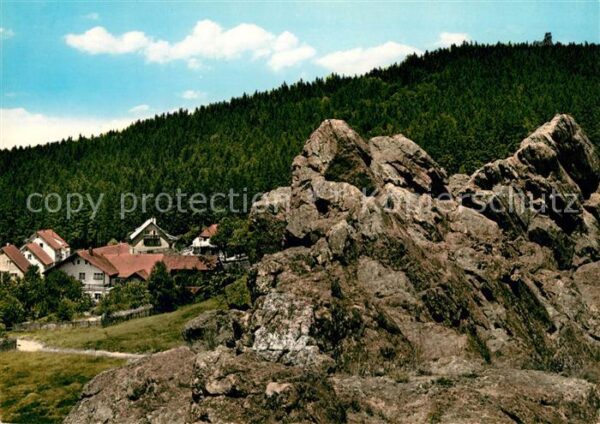 Stadlern Oberpfalz Blick mit Felspartien und Reichenstein