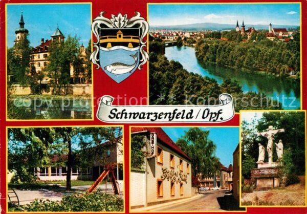 Schwarzenfeld Oberpfalz Stadtpanorama Schloss Schule Denkmal Kr