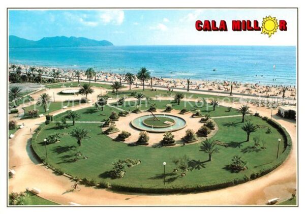 Cala Millor Mallorca Parkanlage Strand Fliegeraufnahme