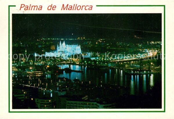 Palma de Mallorca Vista nocturna desde la Bonanova Catedr