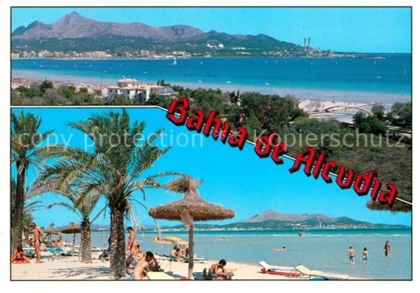 Bahia de Alcudia Küstenpanorama Strand Palmen
