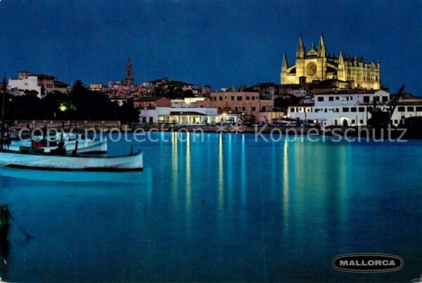 Palma de Mallorca Vista nocturna de la Catedral desde el