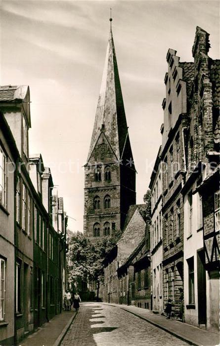 Luebeck Blick auf St Ägidien Kirche