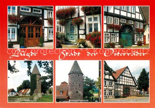 Luegde Stadt der Osterräder Fachwerkhäuser Weh