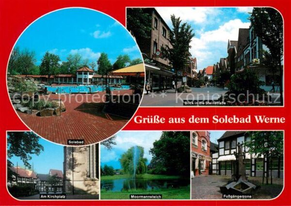 Werne Unna Solebad Steinstrasse Fussgängerzone Kir