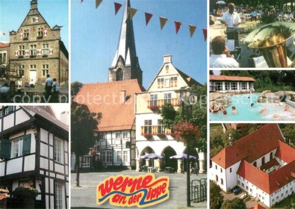 Werne Unna Steinhaus Fachwerkhaus Marktplatz Kirch