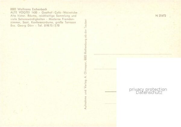 Eschenbach Wolframs Alte Vogtei 15. Jhdt. Fachwerkhaus Alts – Bild 2