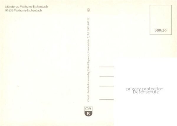 Eschenbach Wolframs Uferpartie am See Blick zum Münster – Bild 2