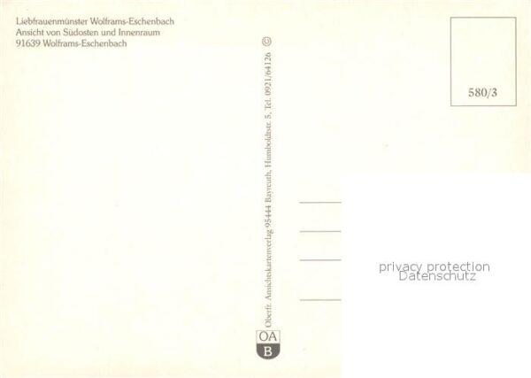 Eschenbach Wolframs Liebfrauenmünster Ansicht von Süden und – Bild 2