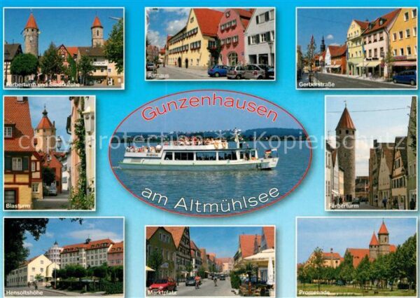 Gunzenhausen Altmuehlsee Färberturm Kirche Rathaus Gerberstrasse
