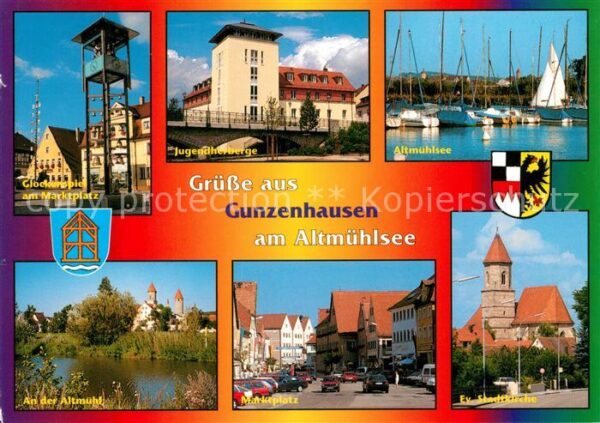 Gunzenhausen Altmuehlsee Glockenspiel Marktplatz Jugendherberge