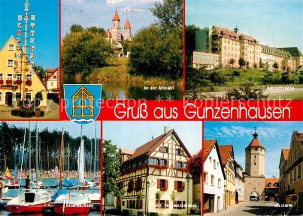 Gunzenhausen Altmuehlsee Maibaum Partie an der Altmühl Hensoltsh