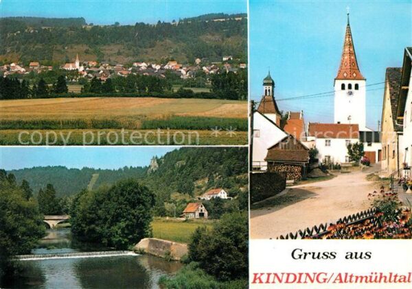 Kinding Ortsmotiv mit Kirche Landschaftspanoram
