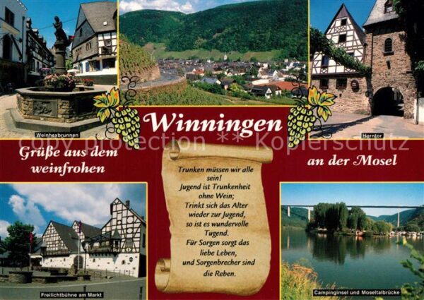 Winningen Mosel Weinhexbrunnen Panorama Horntor Freilic