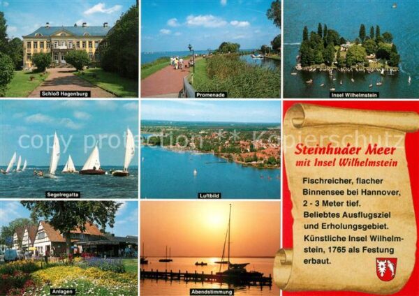 Steinhuder Meer Insel Wilhelmstein Fliegeraufnahme Schl