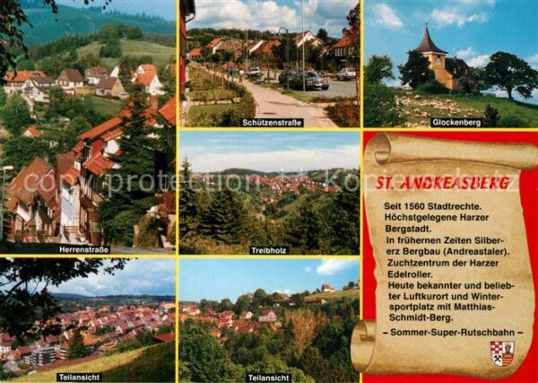 St Andreasberg Harz Strassenpartie Glockenberg Teilansichte