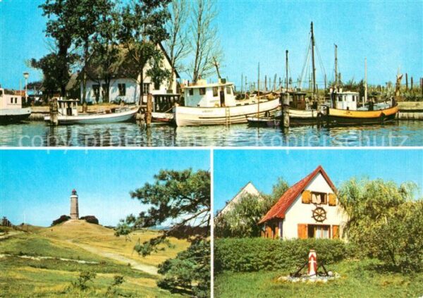 Insel Hiddensee Neuendorf Hafen Kloster Leuchtturm Seem
