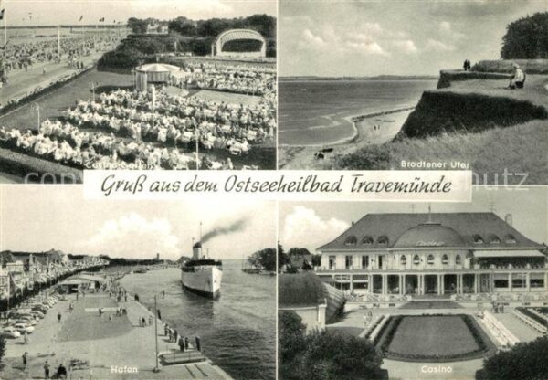 Travemuende Ostseebad Strand Konzertpavillon Promenade Hafen