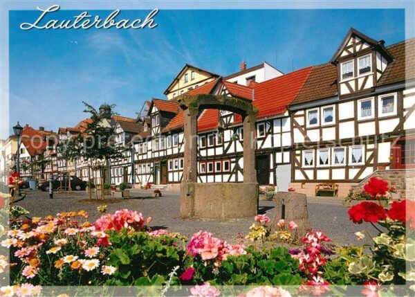 Lauterbach Hessen Alter Brunnen Fachwerkhäuser Altstadt