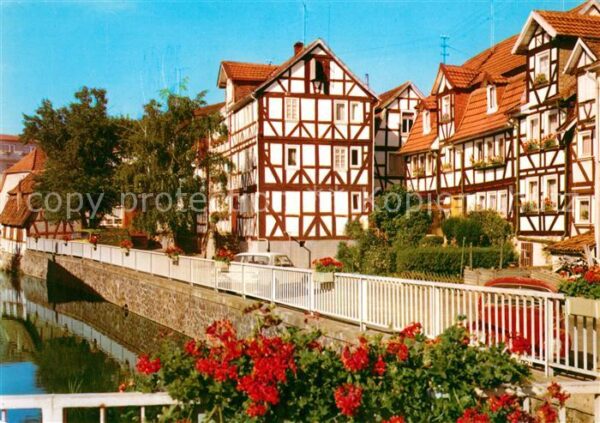 Lauterbach Hessen Partie an der Lauter Fachwerkhäuser Alt