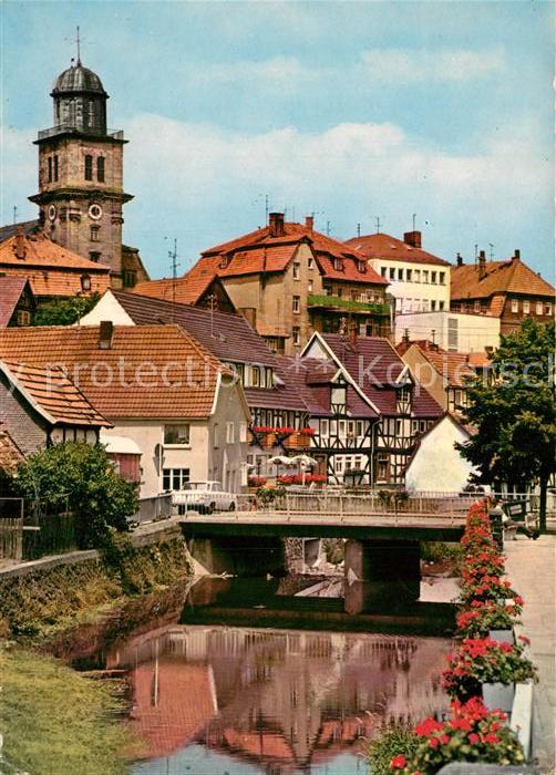 Lauterbach Hessen Partie an der Lauter Altstadt Kirche