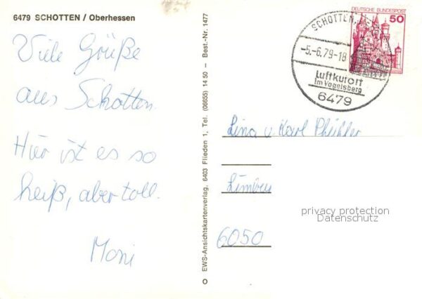 Schotten Hessen Ortsmotiv mit Kirche Fachwerkhäuser Sta – Bild 2