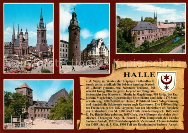 Halle Saale Marktplatz Kirche Roter Turm Leipziger