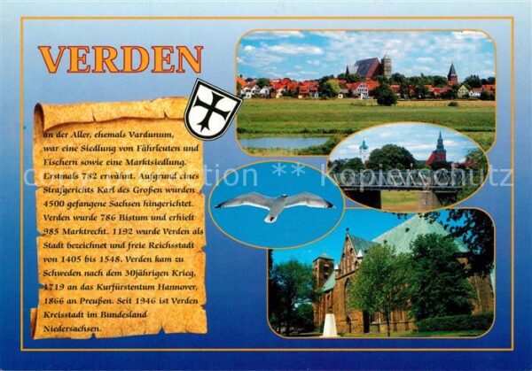 Verden Aller Panorama Brücke Möwe Kirche Chronik