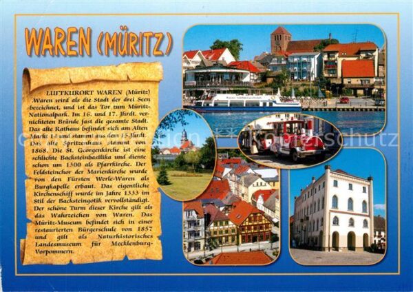 Waren Mueritz Teilansichten Luftkurort Mecklenburgisc