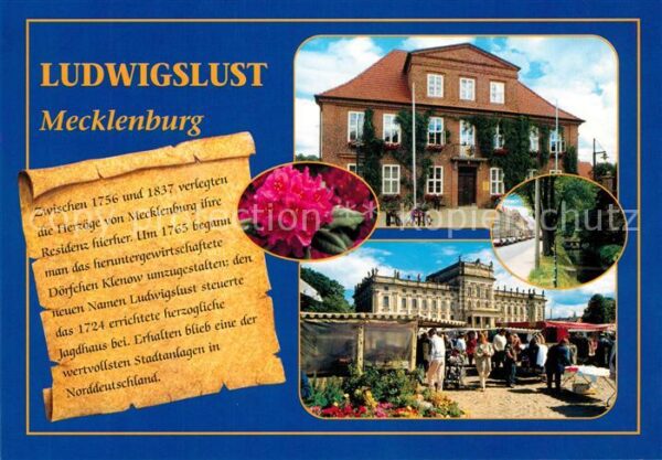 Ludwigslust Rathaus Marktplatz Schloss Chronik