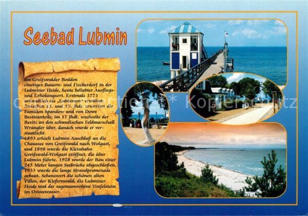 Lubmin Ostseebad Seebrücke Promenade Strand Chronik