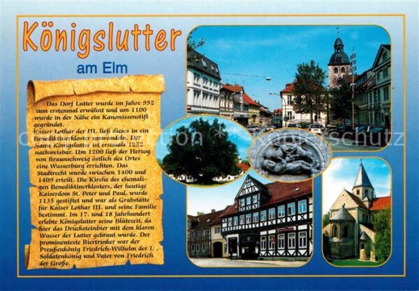 Koenigslutter Elm Ortsmotiv mit Kirche Fachwerkhaus Alter