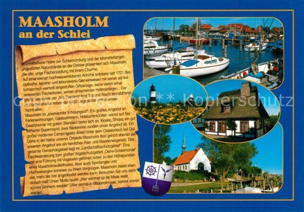 Maasholm Schleif Hafen Leuchtturm Reetdachhaus K