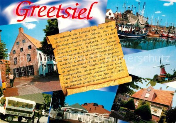 Greetsiel Teilansichten Windmühle Fischerhafen Pf