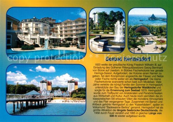Heringsdorf Ostseebad Usedom Hotel Brunnen Konzertpavillon Seebrücke