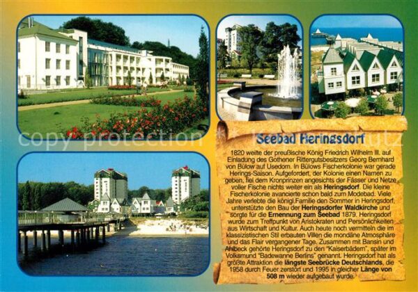 Heringsdorf Ostseebad Usedom Hotels Brunnen Seebrücke Strand Chronik