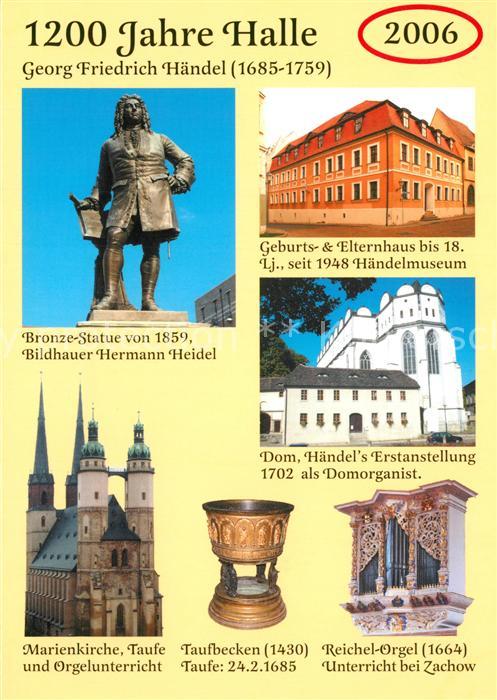 Halle Saale Georg Friedrich Händel Bronze Statue De