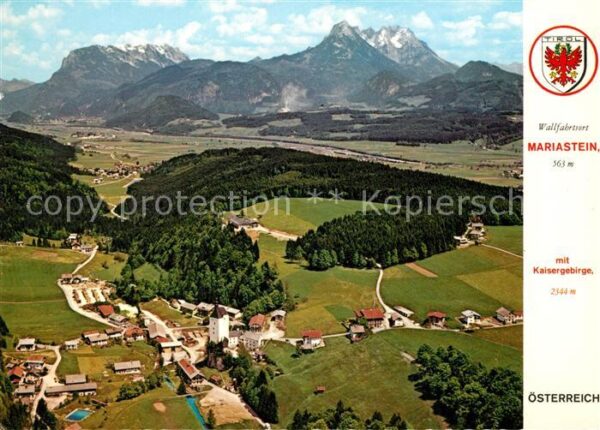 Mariastein Tirol Fliegeraufnahme Kaisergebirge