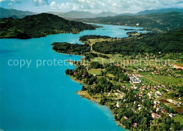 Krumpendorf Woerthersee Fliegeraufnahme