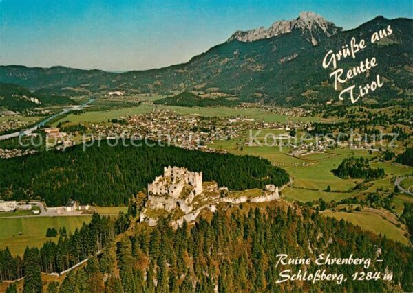 Reutte Tirol Fliegeraufnahme Ruine Ehrenberg Schloss