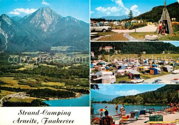 Faak am See Finkenstein Strand Camping Arneitz Alpenpanorama Fl