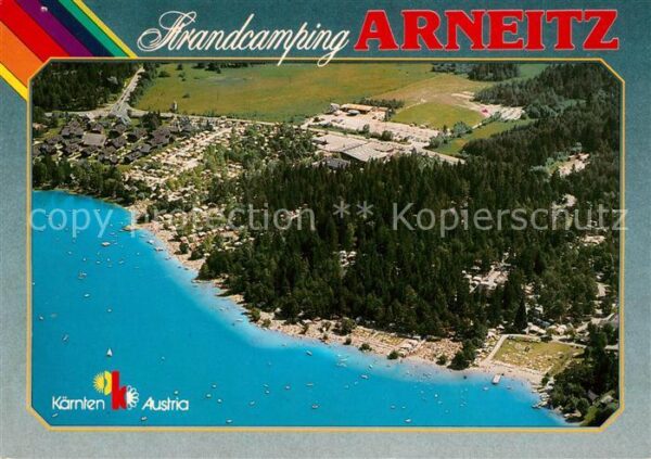 Faak am See Finkenstein Strand Camping Arneitz Fliegeraufnahme