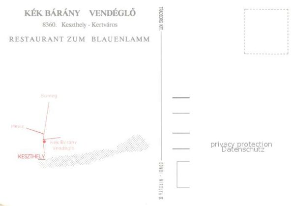 Keszthely Kek barany vendeglö Restaurant zum Blau – Bild 2