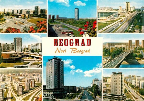 Beograd Belgrad Novi Beograd Wohnsiedlungen Hochhäuser