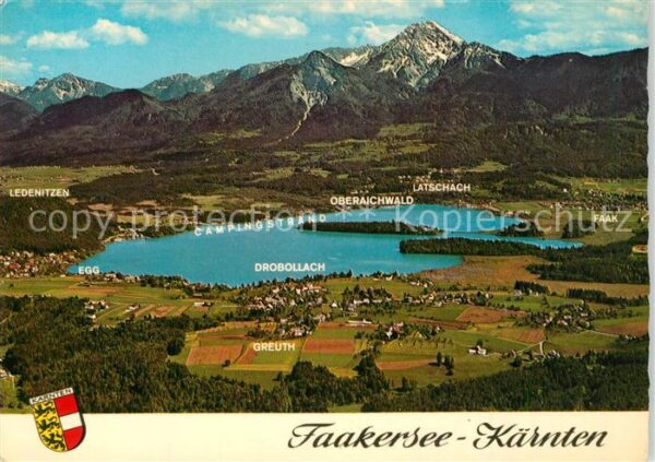 Drobollach Faaker See mit Mittagskogel Karawanken Fliegeraufn