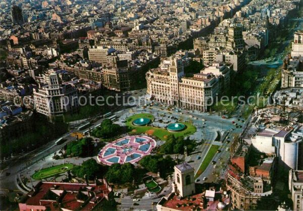 Barcelona Cataluna Plaza de Cataluna vista aerea