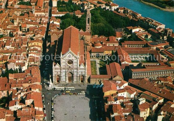 Firenze Florenz Santa Croce Heiliges Kreuz Fliegeraufna