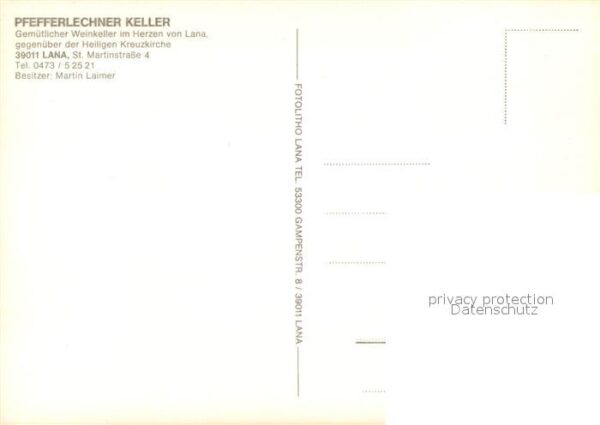 Lana Meran Pfefferlechner Keller Weinkeller Restau – Bild 2