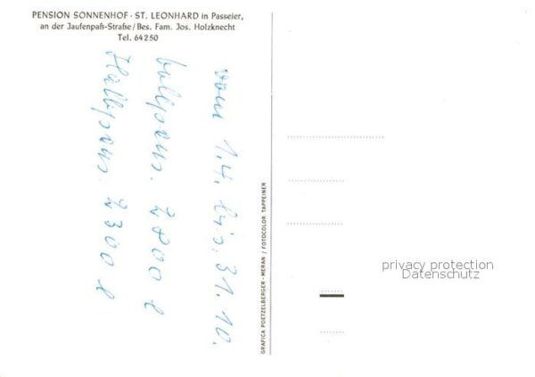 St Leonhard Passeier Pension Sonnenhof Gaststube Jaufenpass – Bild 2