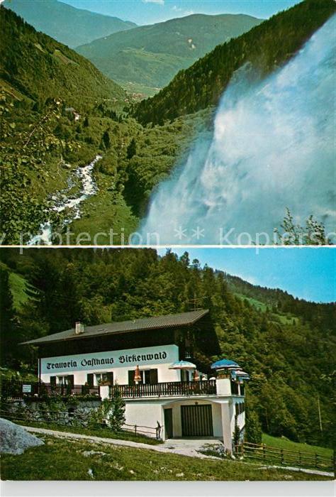 Partschins Parcines Gasthaus Birkenwald Wasserfall Zieltal